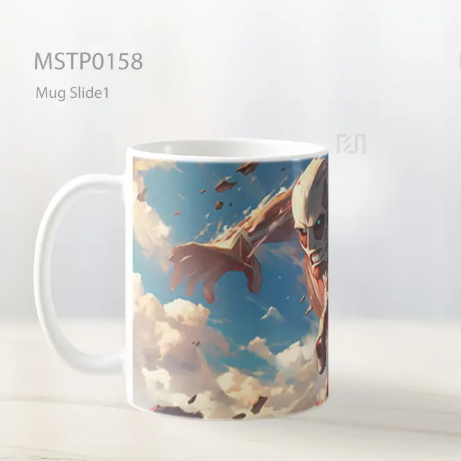 Aot Titan Kolosal Menyerang Mug MSTP0158 - All-side / Desain