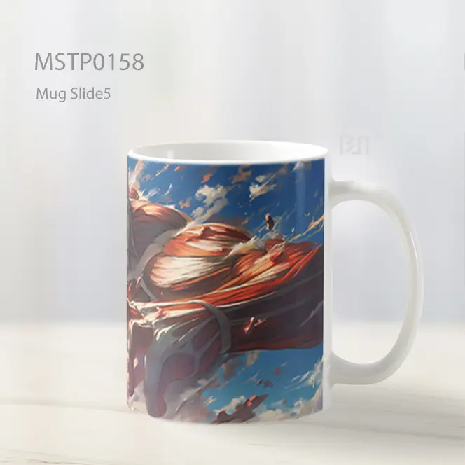 Aot Titan Kolosal Menyerang Mug MSTP0158 - All-side / Desain