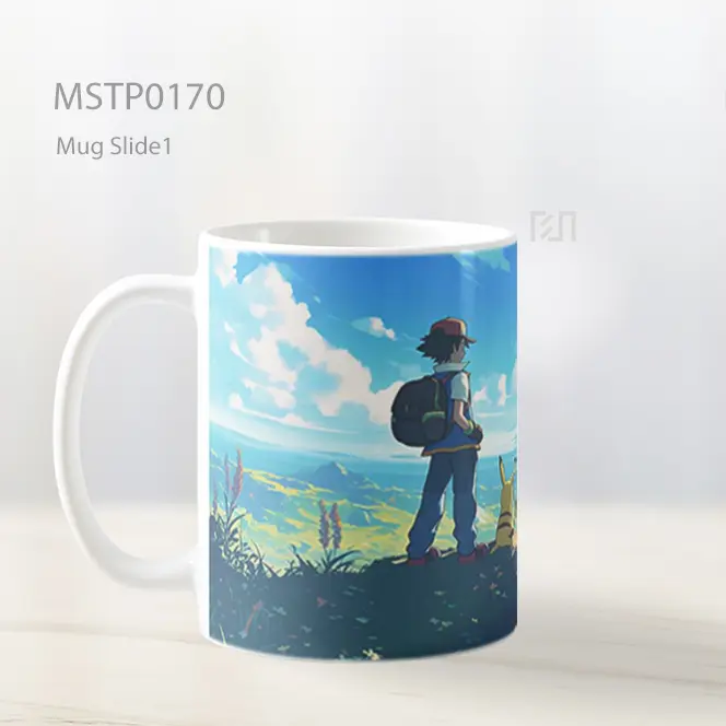 Ash And Pikachu Latar Pegunungan Mug MSTP0170 - All-side / Desain