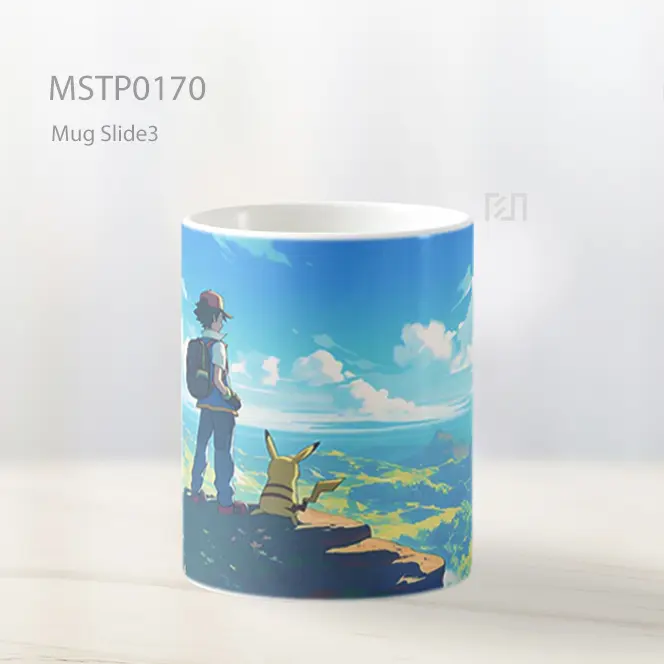 Ash And Pikachu Latar Pegunungan Mug MSTP0170 - All-side / Desain