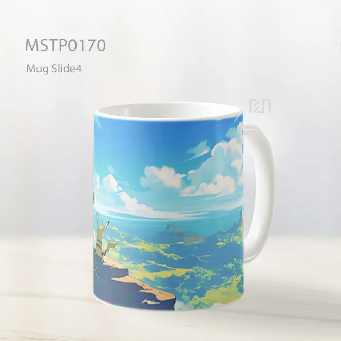 Ash And Pikachu Latar Pegunungan Mug MSTP0170