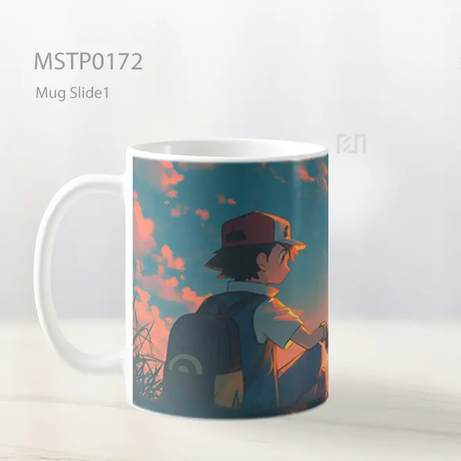 Ash Dan Pikachu Perjalanan Senja Nostalgia Mug MSTP0172 - All-side / Desain