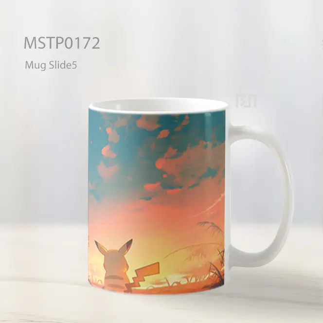 Ash Dan Pikachu Perjalanan Senja Nostalgia Mug MSTP0172 - All-side / Desain