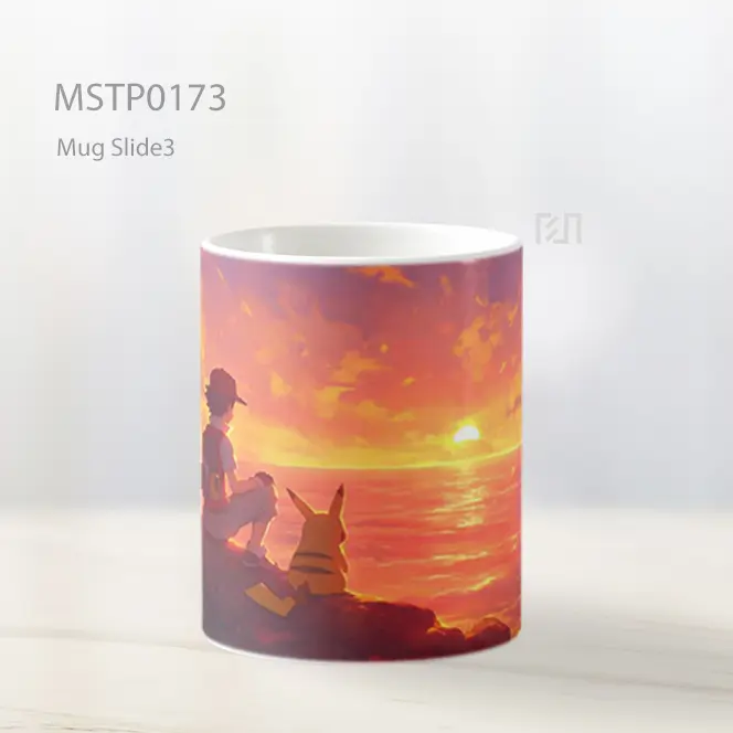 Ash Dan Pikachu Senja Anime Mug MSTP0173 - All-side / Desain