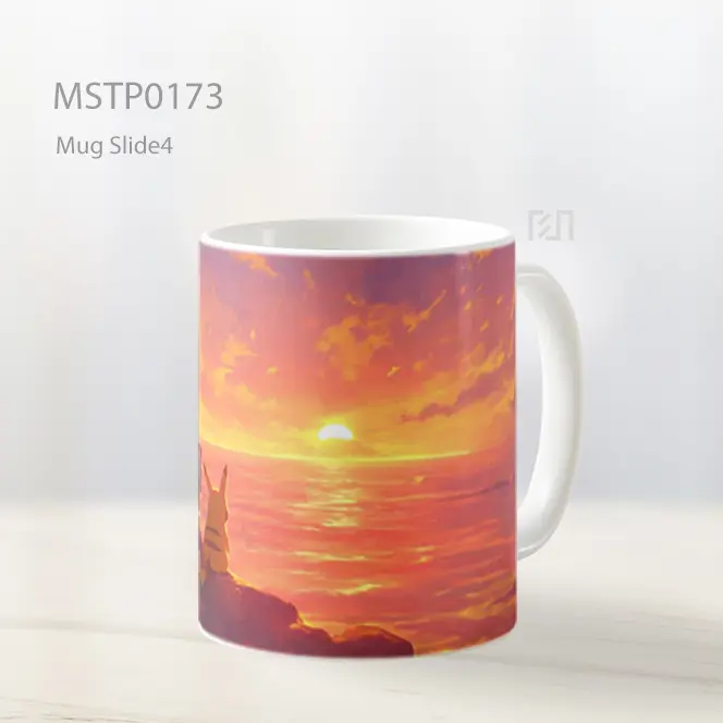 Ash Dan Pikachu Senja Anime Mug MSTP0173