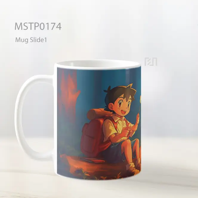 Ash Dan Totoro Panggang Marshmallow Mug MSTP0174 - All-side / Desain