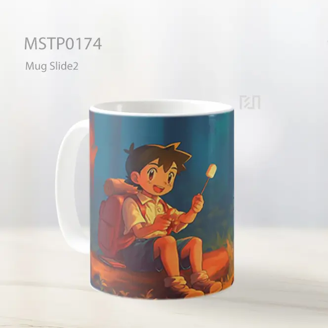 Ash Dan Totoro Panggang Marshmallow Mug MSTP0174 - All-side / Desain