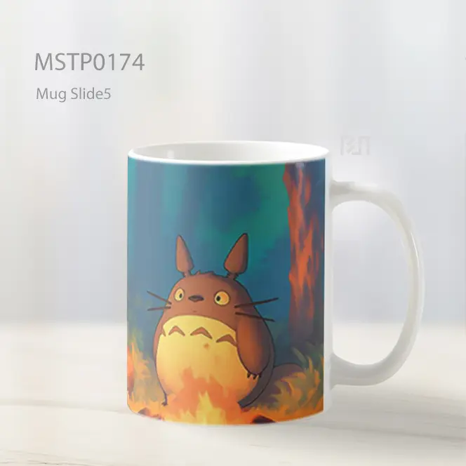 Ash Dan Totoro Panggang Marshmallow Mug MSTP0174 - All-side / Desain