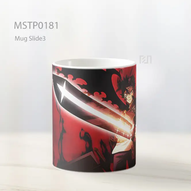 Asta Black Clover Pedang Sihir Gelap Mug MSTP0181 - All-side / Desain