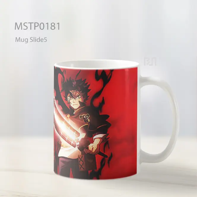 Asta Black Clover Pedang Sihir Gelap Mug MSTP0181 - All-side / Desain