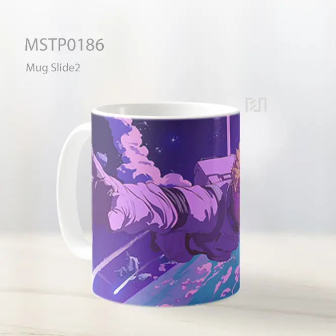 Astronot Terbang Di Galaksi Anime Mug MSTP0186 - All-side / Desain