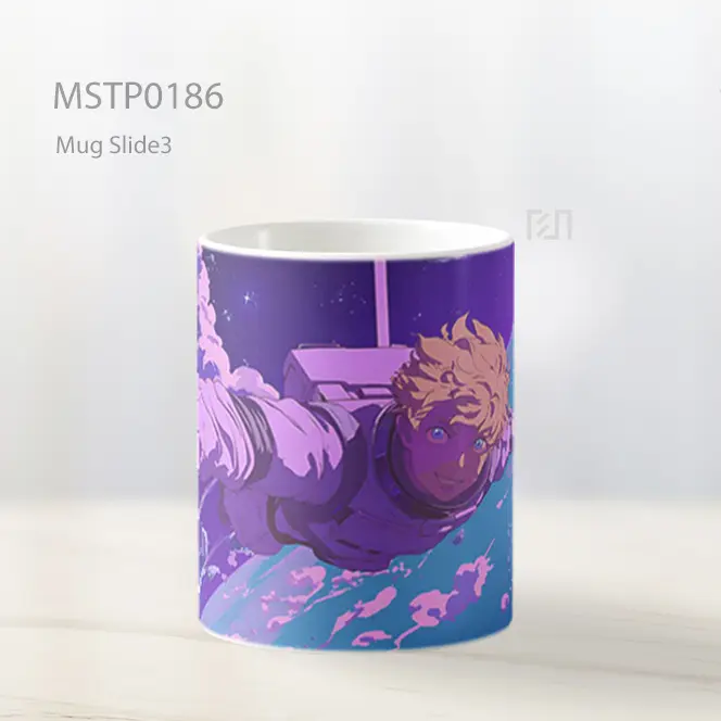 Astronot Terbang Di Galaksi Anime Mug MSTP0186 - All-side / Desain