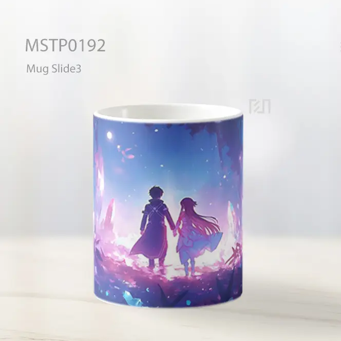 Asuna And Kirito Cahaya Magis Mug MSTP0192 - Tampak Kiri