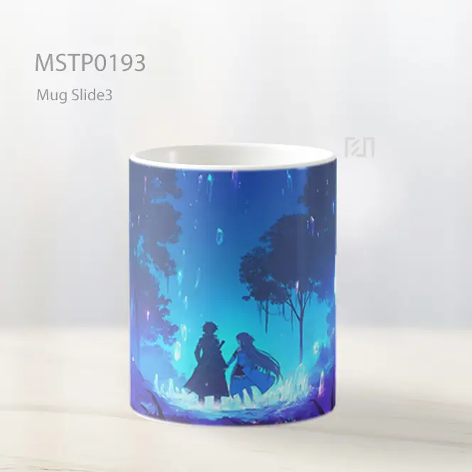 Asuna And Kirito Hutan Kristal Sword Art Online Mug MSTP0193 - Tampak Kiri