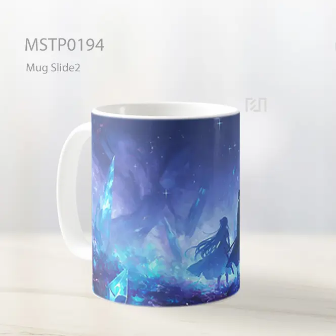 Asuna And Kirito Malam Berbintang Mug MSTP0194 - Tampak Kiri
