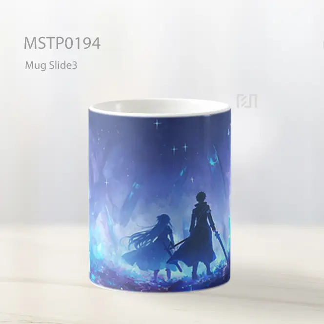 Asuna And Kirito Malam Berbintang Mug MSTP0194 - Tampak Kiri