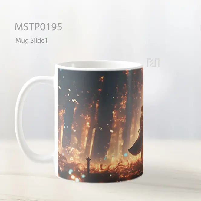Asuna And Kirito Sword Art Online Adegan Magis Mug MSTP0195 - Tampak Kiri