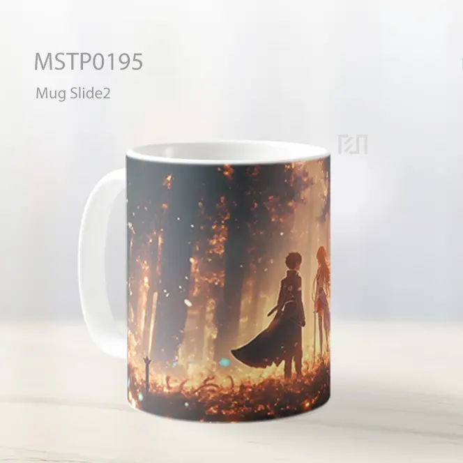 Asuna And Kirito Sword Art Online Adegan Magis Mug MSTP0195 - Tampak Kiri
