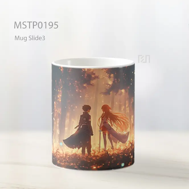 Asuna And Kirito Sword Art Online Adegan Magis Mug MSTP0195 - Tampak Kiri