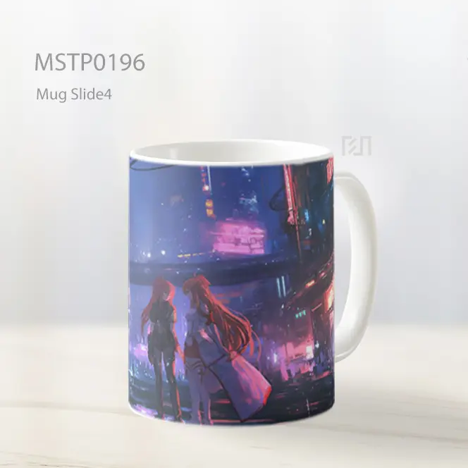 Asuna And Yoko Cyberpunk Cityscape Mug MSTP0196
