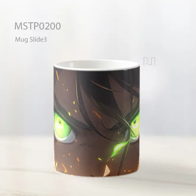 Attack Of Titan Eren Yeager Mata Hijau Mug MSTP0200 - All-side / Desain