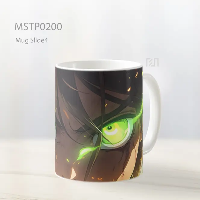 Attack Of Titan Eren Yeager Mata Hijau Mug MSTP0200