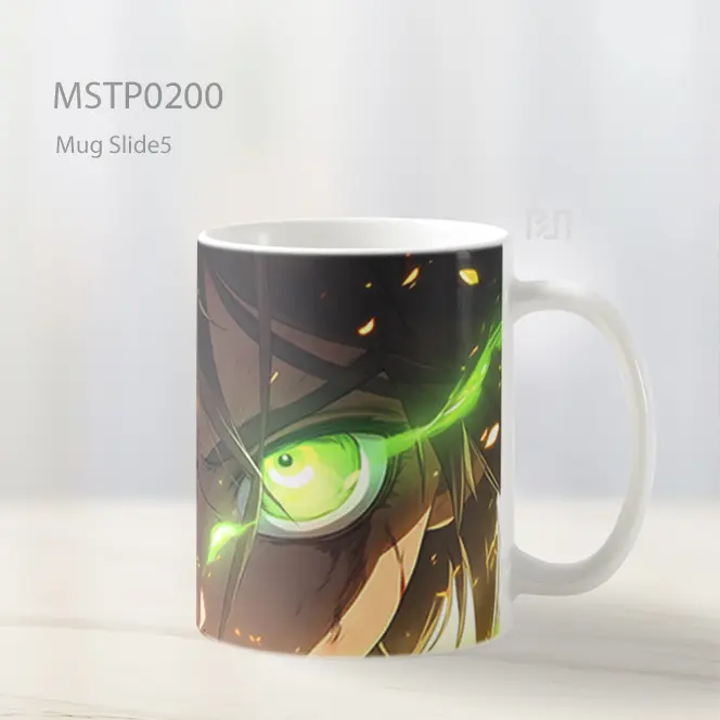Attack Of Titan Eren Yeager Mata Hijau Mug MSTP0200 - All-side / Desain