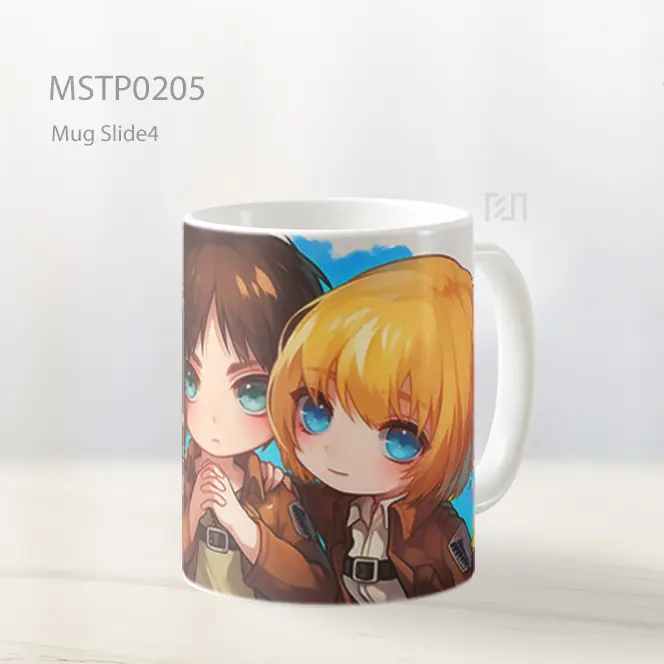 Attack On Titan Chibi Eren Armin Mikasa Mug MSTP0205