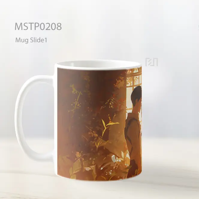 Attack On Titan Eren And Mikasa Jendela Scene Mug MSTP0208 - All-side / Desain