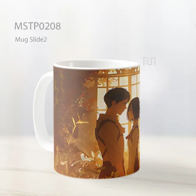 Attack On Titan Eren And Mikasa Jendela Scene Mug MSTP0208 - All-side / Desain