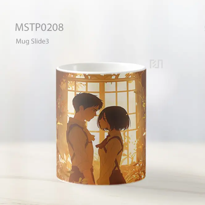 Attack On Titan Eren And Mikasa Jendela Scene Mug MSTP0208 - All-side / Desain
