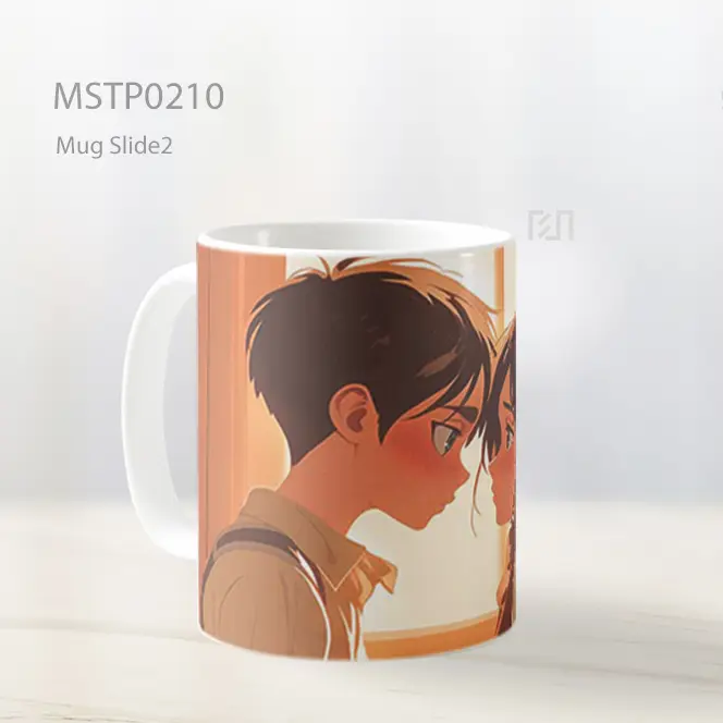 Attack On Titan Eren Dan Mikasa Suasana Romantis Mug MSTP0210 - All-side / Desain