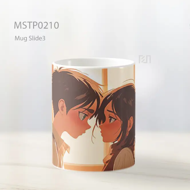 Attack On Titan Eren Dan Mikasa Suasana Romantis Mug MSTP0210 - All-side / Desain