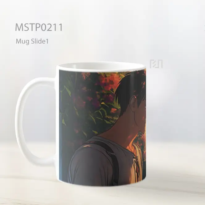 Attack On Titan Eren Mikasa Romantic Scene Mug MSTP0211 - All-side / Desain