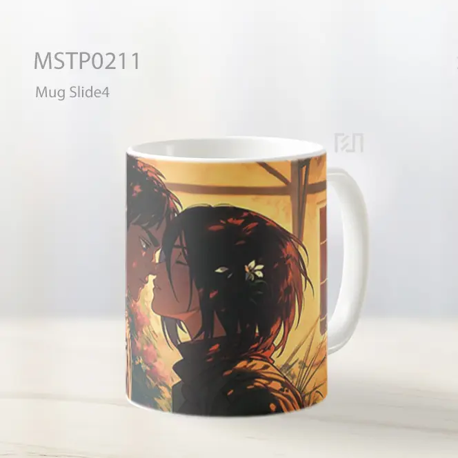 Attack On Titan Eren Mikasa Romantic Scene Mug MSTP0211