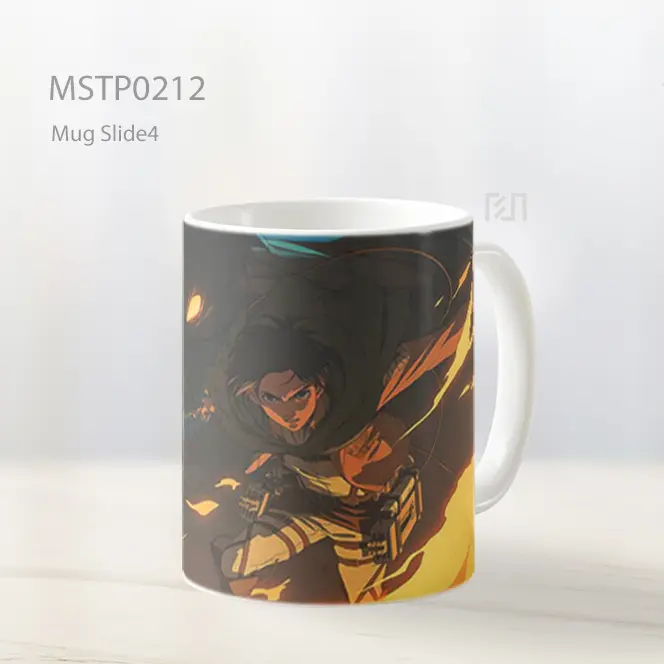 Attack On Titan Eren Titan Flames Mug MSTP0212