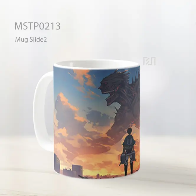 Attack On Titan Eren Vs Titan Mug MSTP0213 - All-side / Desain