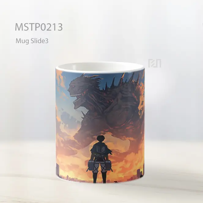 Attack On Titan Eren Vs Titan Mug MSTP0213 - All-side / Desain