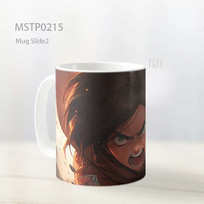 Attack On Titan Eren Yeager Dalam Pertarungan Mug MSTP0215 - All-side / Desain