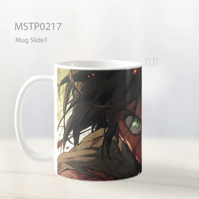 Attack On Titan Eren Yeager Marah Mug MSTP0217 - All-side / Desain