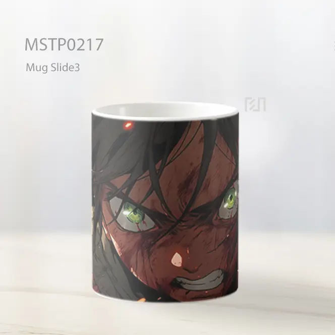 Attack On Titan Eren Yeager Marah Mug MSTP0217 - All-side / Desain