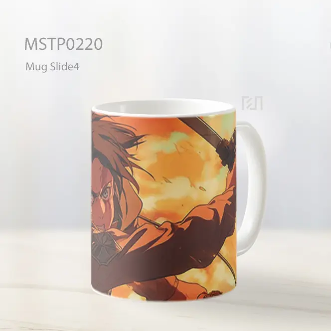 Attack On Titan Eren Yeager Pose Pertarungan Mug MSTP0220