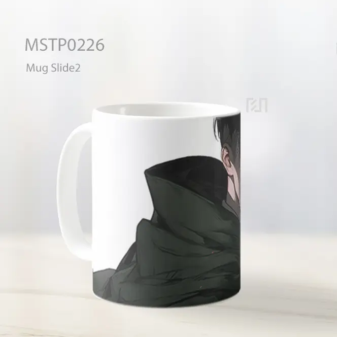 Attack On Titan Levi Putih Mug MSTP0226 - All-side / Desain