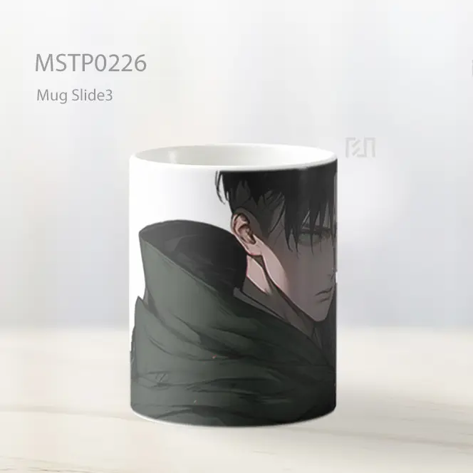 Attack On Titan Levi Putih Mug MSTP0226 - All-side / Desain