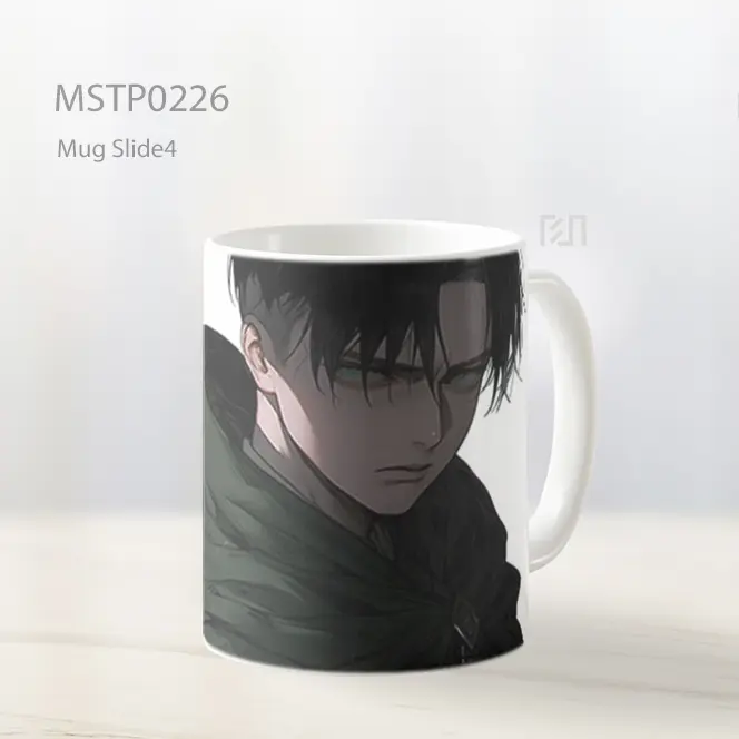 Attack On Titan Levi Putih Mug MSTP0226