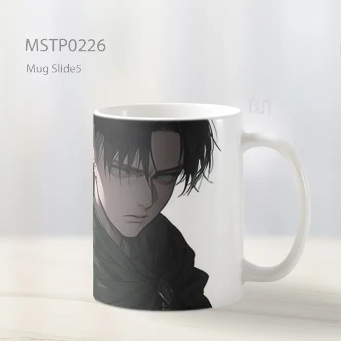 Attack On Titan Levi Putih Mug MSTP0226 - All-side / Desain
