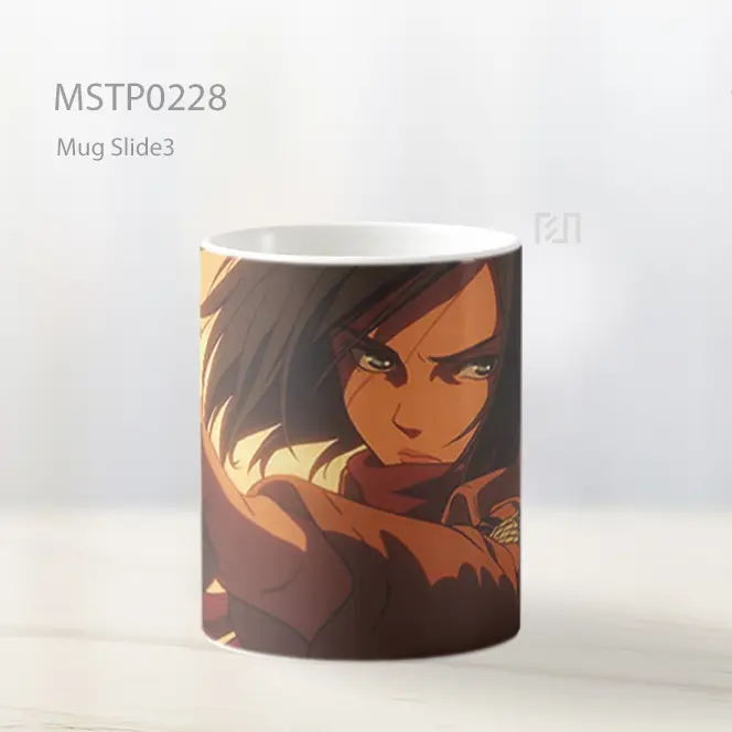 Attack On Titan Mikasa Ackerman Fighting Spirit Mug MSTP0228 - All-side / Desain