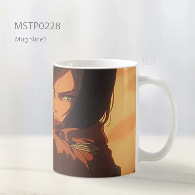 Attack On Titan Mikasa Ackerman Fighting Spirit Mug MSTP0228 - All-side / Desain