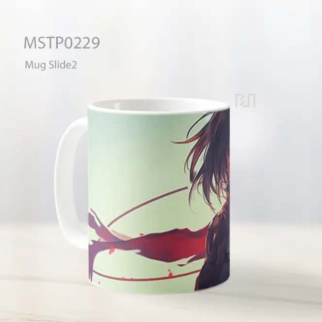 Attack On Titan Mikasa Ackerman Tatapan Stoik Mug MSTP0229 - All-side / Desain