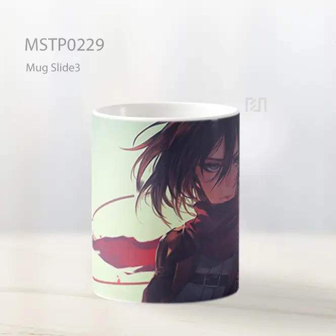 Attack On Titan Mikasa Ackerman Tatapan Stoik Mug MSTP0229 - All-side / Desain